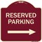 Signmission Reserved Parking Right Arrow Heavy-Gauge Aluminum Architectural Sign, 18" x 18", BU-1818-23156 A-DES-BU-1818-23156 - alternate 1